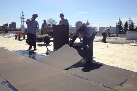 Warehouse & office roof — completed view