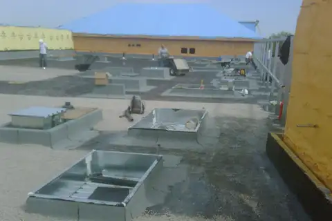 Commercial roof detail by Anax Roofing